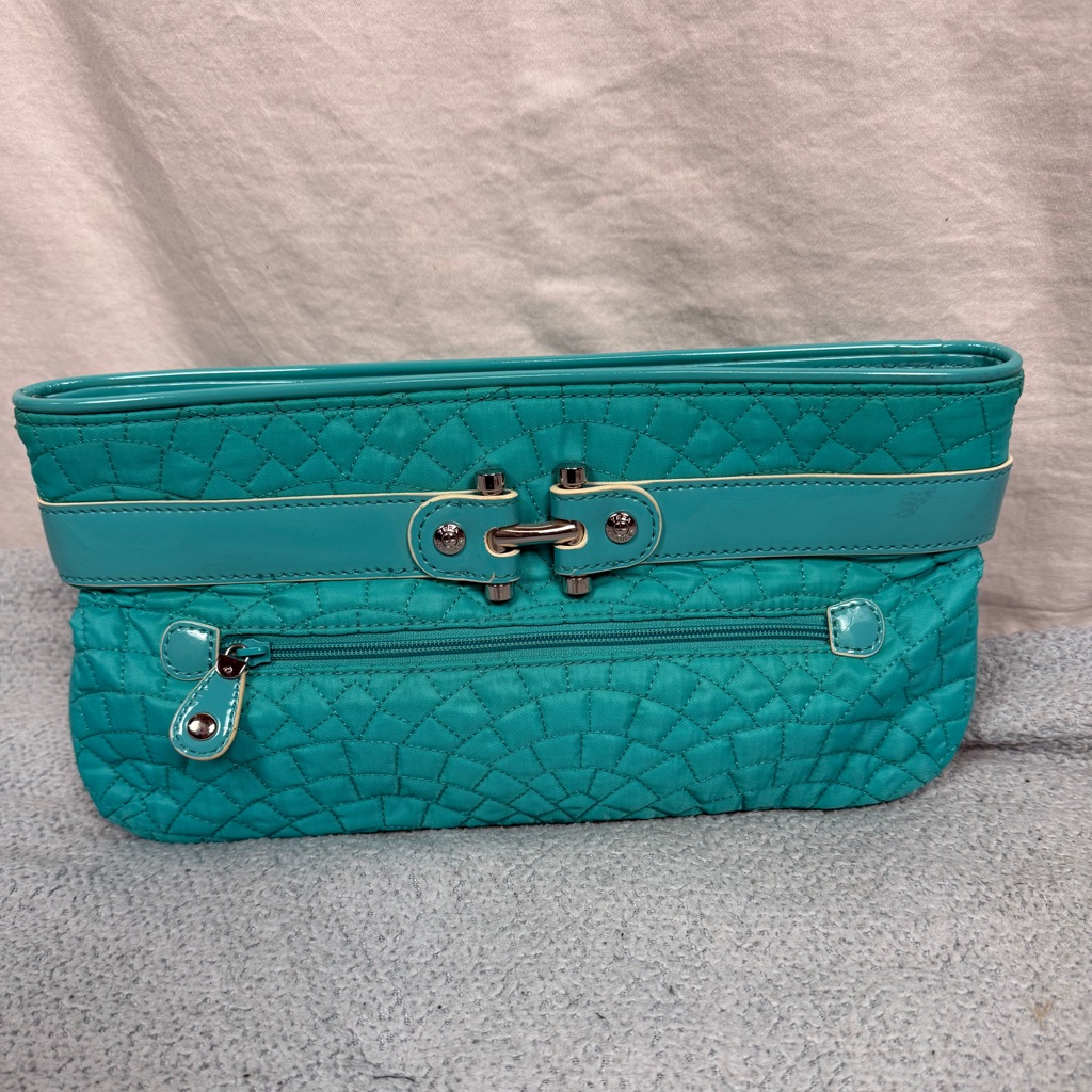 Vera Bradley Turquoise Quilted Cosmetic Bag